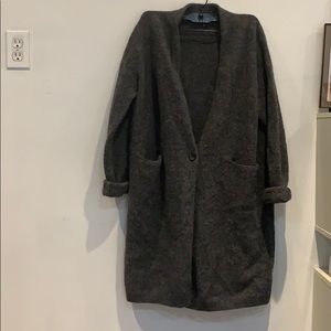 Uniqlo xs dark gray duster sweater cardigan